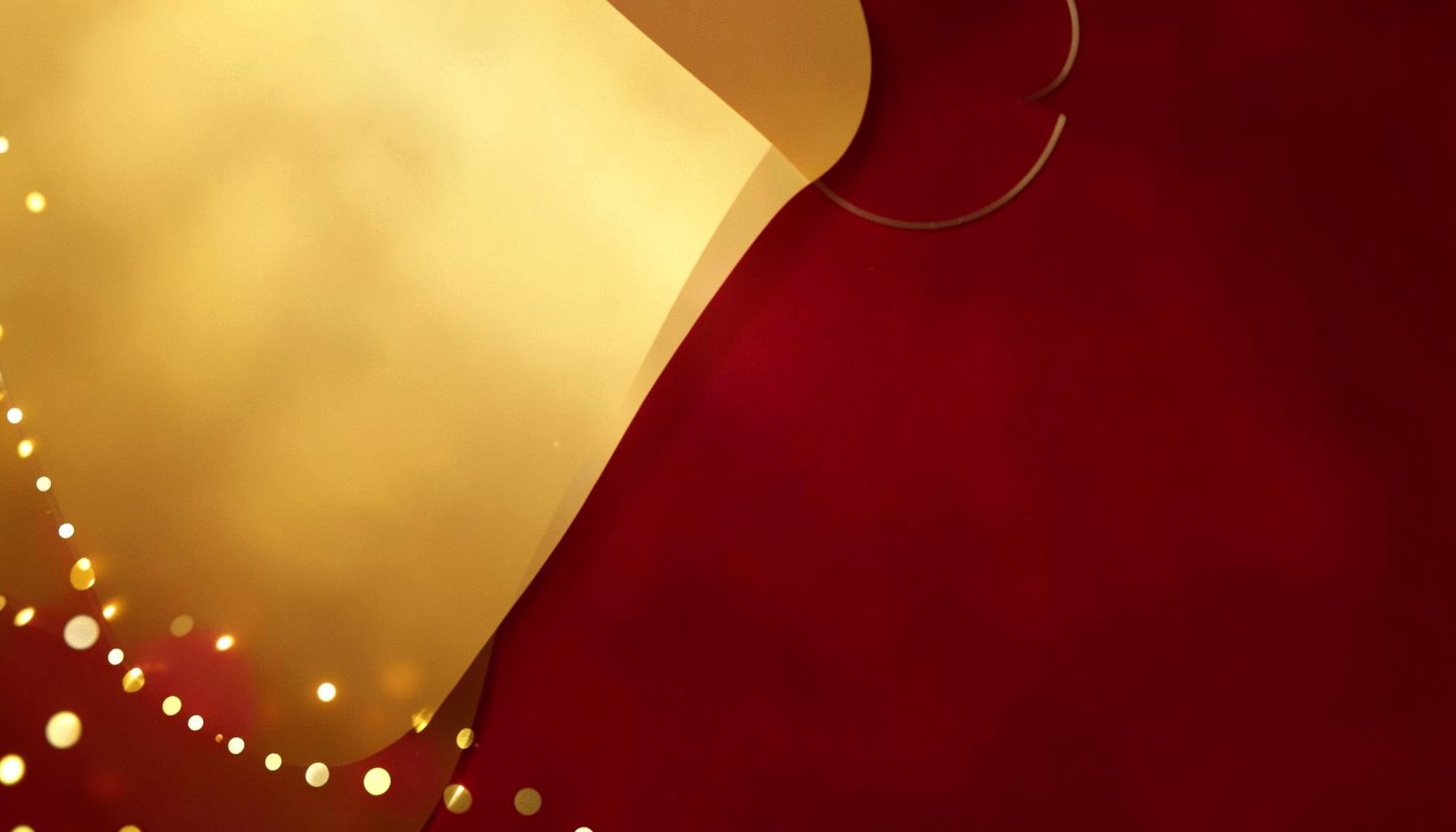 A festive shopping-themed abstract with warm gold and deep red tones, hinting at holiday deals and online caution